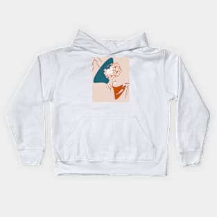 abstract art with line art Kids Hoodie